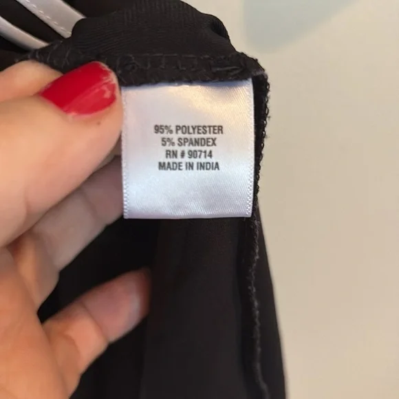 MSK Contemporary Mod Squad Black Striped 3/4 Sleeves Shift Dress Size Large - Picture 7 of 8